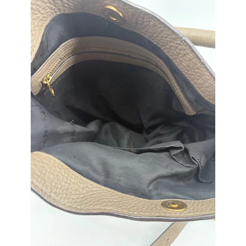 Marc by Marc Jacobs Bag Classic Q Fran Taupe Brown Leather Crossbody Womens